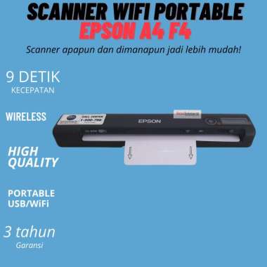 Scanner WiFi Portable A4 F4 - Epson WorkForce ES60W / ES-60W / ES60 W