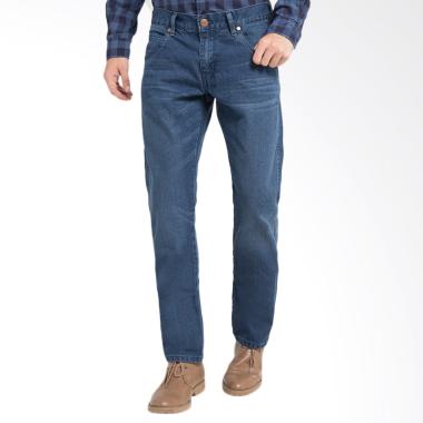 Wrangler Spencer Celana Denim Pria - Med Blue [SM7BC06P17]