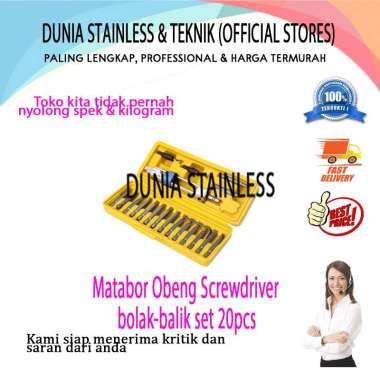 Matabor Obeng Screwdriver set 20pcs /screwdriver bits flip drip