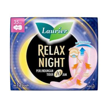 Promo Harga Laurier Relax Night 35cm 12 pcs - Blibli