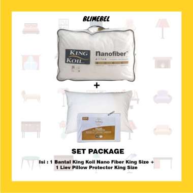 [PAKET] Bantal King Koil Nano Fiber King Size + Liev Pillow Protector