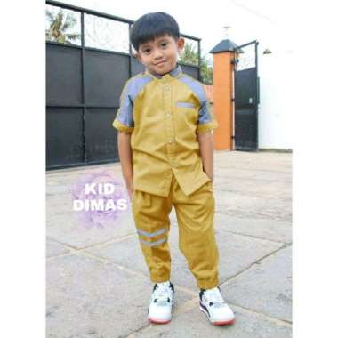 SET KOKO KIDS DIMAS SET BAJU KOKO ANAK MOSCREPE BAJU MUSLIM ANAK COWOk