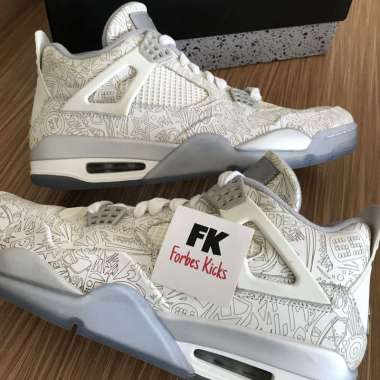 Air Jordan 4 Retro 30th Anniversary Laser || university blue white oreo cement