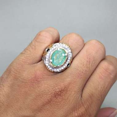 Batu Cincin Natural Emerald beryl Zamrud Asli bergaransi