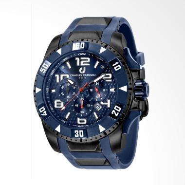 Charles Jourdan Chronograph Jam Tangan Pria [CJ1026-1785C/ Original] Blue Black
