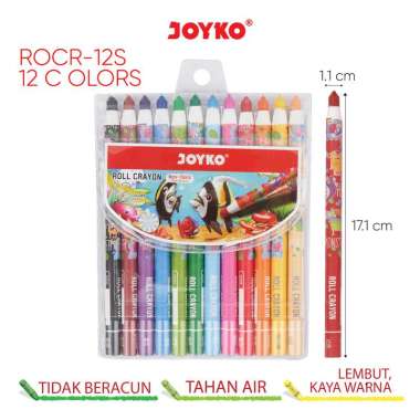 Krayon Roll Kertas Paper Roll Crayon Joyko ROCR 12 Warna
