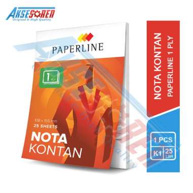 Nota Kontan 1 Ply Paperline [PPL-NK-K1-TK/1 Buku] / Nota Pembelian K1 1 PCS / Nota Barang Belanjaan 