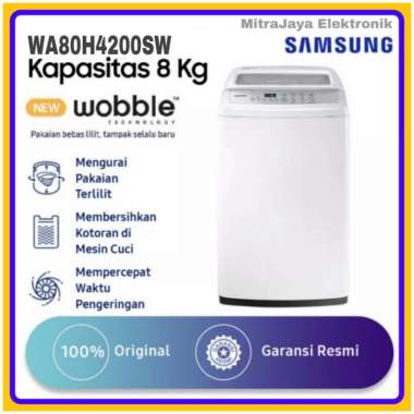 SAMSUNG MESIN CUCI TOP LOADING 8KG WA80H4200 | WA80H4200SW WOBBLE