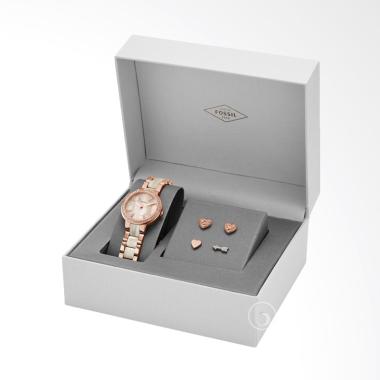 Fossil ES3965 Virginia MOP Dial Watch and Earring Jam Tangan Wanita [Original] Rose Gold