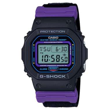 CASIO G-Shock Special Colour DW5600THS-1 WInter Premium Cloth Strap Original Jam Tangan Pria
