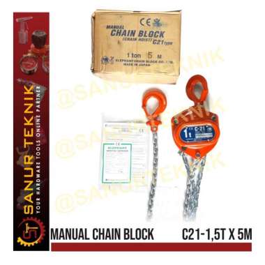 ELEPHANT C21 Manual Chain Block / Katrol / HOIST 1.5 TON x 5 METER