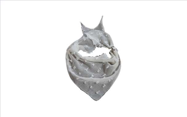 Syal Kecil Scarf Segitiga Gading Gesyal Scarf Leher Polos Rubiah