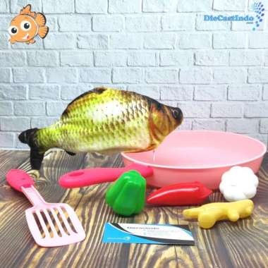 Mainan Ikan Gerak - Boneka Ikan Bergerak Kitchen Set - Ikan Mas Kuning