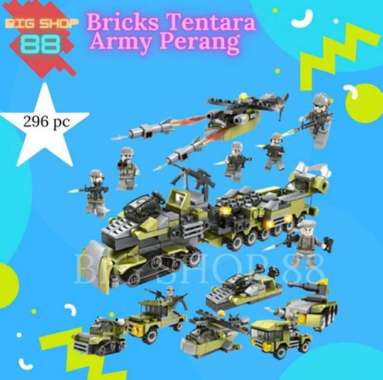 Brick Bricks Perang Tempur Tentara Army Soldier War