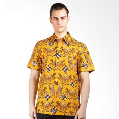 Asana Kanata Short Sleeves Kemeja Batik Pria - Yellow