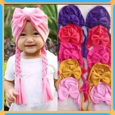 Turban Anak Turban Bayi Ciput Bayi Ciput Anak Tuban Kepang Polos 0-3th Multicolor