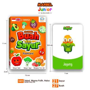 Marbel Buah dan Sayur Flashcard