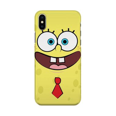Indocustomcase Cartoon Spongebob Cover Hardcase Casing for iPhone X