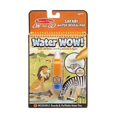 Melissa & Doug Water Wow Safari Water Reveal Pad Peralatan Menggambar