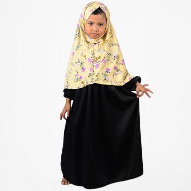 Mukena Dinda Sofia Gamis Anak - Black With Hijab