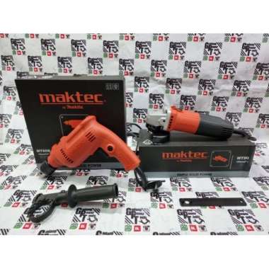 Paket Mesin Bor Gerinda Tangan/ Drill Grinda Gerinda Makita Maktec - MT80B+MT90 100 % ORIGINAL