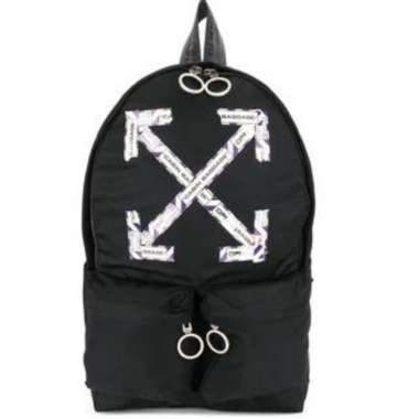 off white backpack leather