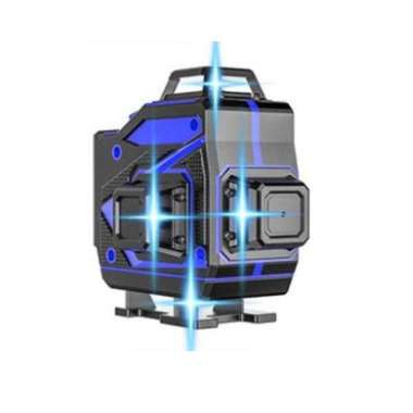 Self-Leveling 16 Lines Green Laser Level Professional Cross Line Automatic Leveling + Remote Biru