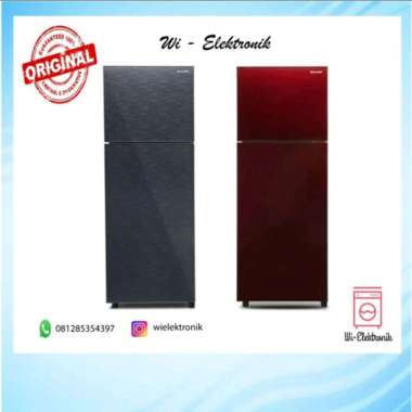 Kulkas 2 Pintu Sharp SJ 326XG MR MS Lemari Es 2Pintu SJ326XG 326 XG Shine Series