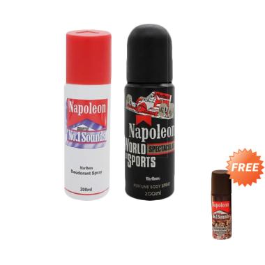 Napoleon Marlboro Putih & Hitam Parfum Deodorant Spray [200 mL] + Free Commander [65 mL]