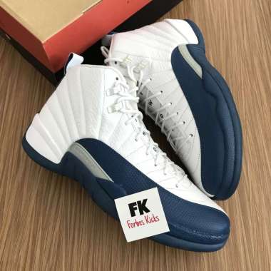 white and blue retro 12s