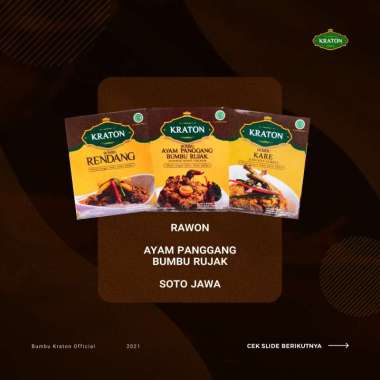 BUMBU KRATON Bundling Paket Keluarga E Bumbu Instan Non-MSG [Bumbu Rawon / Bumbu Ayam Panggang / Bum