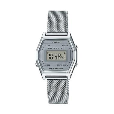 CASIO LA-690WEM Digital  Vintage Jam Tangan Wanita [Original] Silver