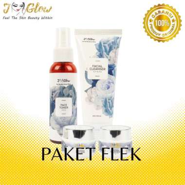 Jglow j glow skincare paket flek hitam cream bopeng perawatan wajah pria serum penghilang jerawat da