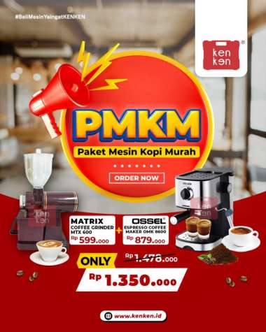 OSSEL Paket Alat Kopi - Mesin Kopi Barista - Coffe Maker Coffe Grinder Mesin Espresso Giling Kopi Li