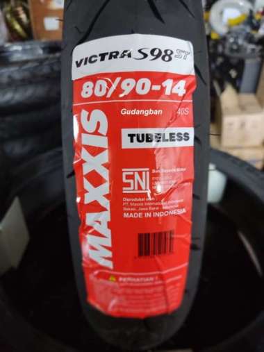 Ban luar Maxxis Victra 80 90 14 Tubeless Motor Matic Mio Beat FREE PENTIL Produksi terbaru