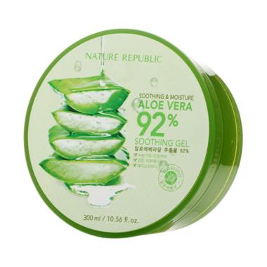 Jual Nature Republic Aloe Vera 92 Soothing Moisture Gel 300 Ml Murah September 2020 Blibli Com