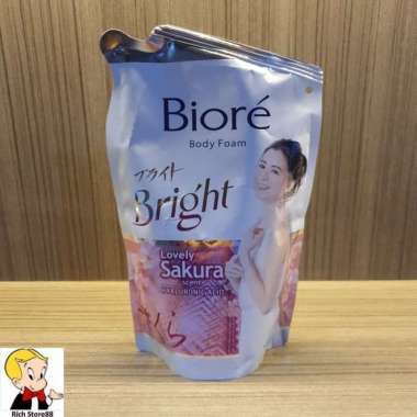 Promo Harga Biore Body Foam Bright Lovely Sakura Scent 450 ml - Blibli