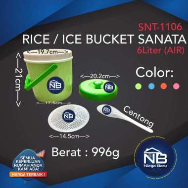RICE BUCKET/ TERMOS NASI/ TERMOS ES SANATA 6 Liter AIR GOJEK