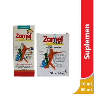 Zamel Drop @ 16 mL & Zamel Sirup 60 mL - suplemen multivitamin anak Drop