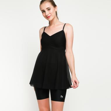 Lasona Terusan Rok Renang Wanita - Black [TRDP-3250J-I0094] M Black