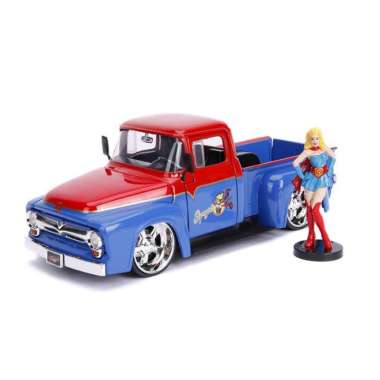 Jada Bombshells Ford F-100 With Super Girl 1956 Scale 1/24 - Mainan Anak