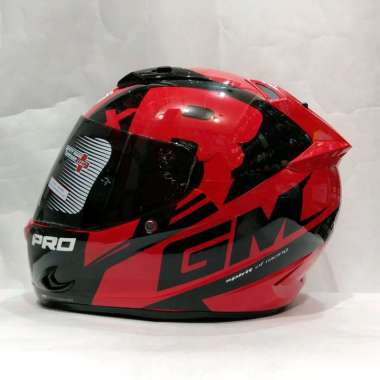 HELM GM RACE PRO ZR 650 RED BLACK HELM FULL FACE L RED BLACK