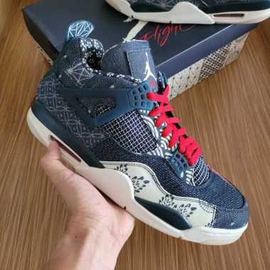 Air Jordan 4 Retro SE Sashiko || white cement university blue cement oreo black cat