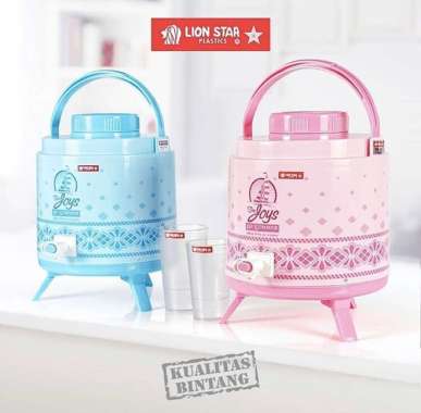 Tempat Air Minum 8 Liter Panas Dingin Drink Jar Lion Star Milano Ember Kran Air Cuci Tangan Plastik