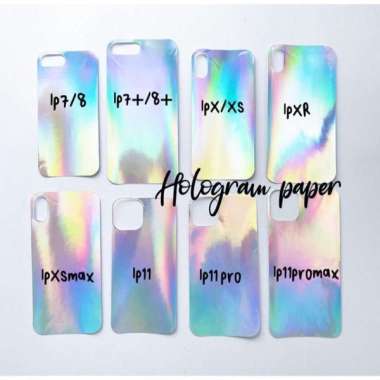 (HANYA KERTAS) Kertas Holo / Paper Hologram Untuk Tambahan Case Transparan Tipe Iphone dan Samsung I