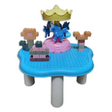 OEM ONE-M212 Mainan Balok Susun Theme Park Mini Set Meja DIY Building Block Mainan Edukasi Anak Bong