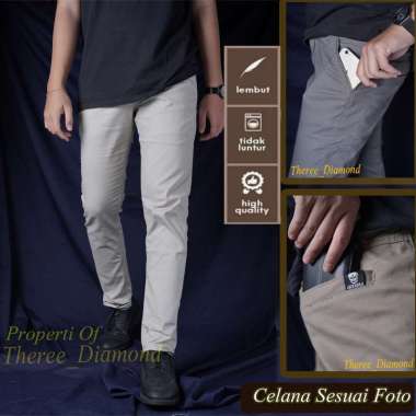 Celana Chinos Pria Celana Chino Panjang Pria Slimfit Celana Panjang Pria Chinos warna Cream KUALITAS