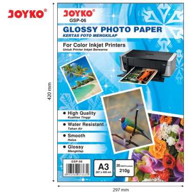 Glossy Photo Paper Kertas Foto Mengkilap GSP-06 20 Sheets Lembar