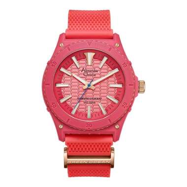 Alexandre Christie Green Ocean AC 6584 MH RRGPE Men Pink Dial Pink Rubber Strap [Machtwatch] Pink