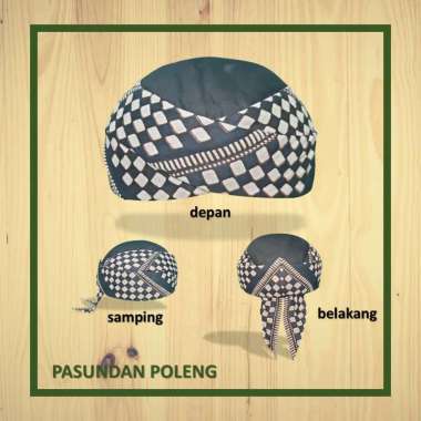 PECI BATIK TOPI BATIK  UDENG PASUDAN PECI BLANGKON KULUK SANTRI 7 POLENG